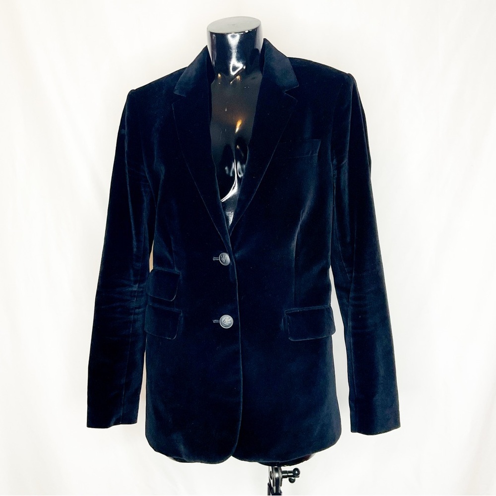 Rag & Bone Velvet Blazer Black Tailored Size 8 - Picture 4 of 13